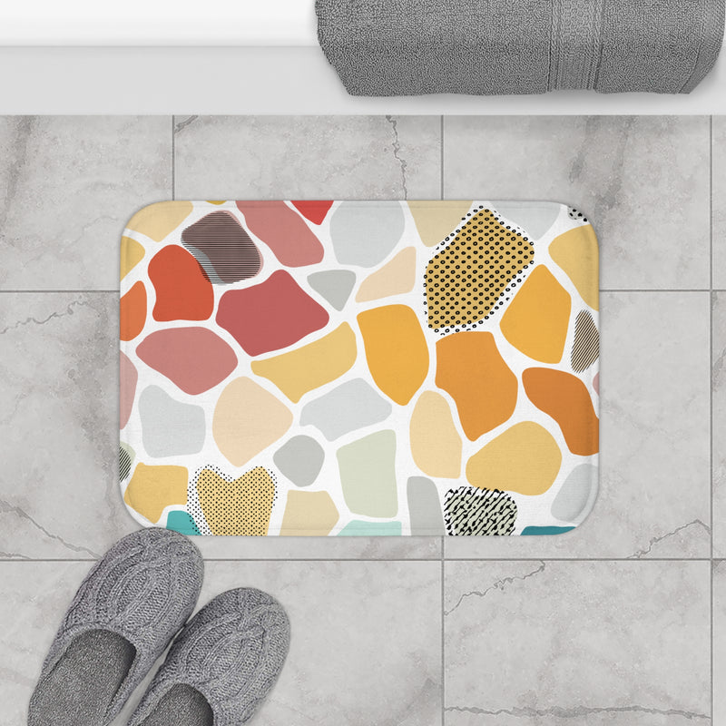 Modern Mosaic Memory Foam Bath Mat