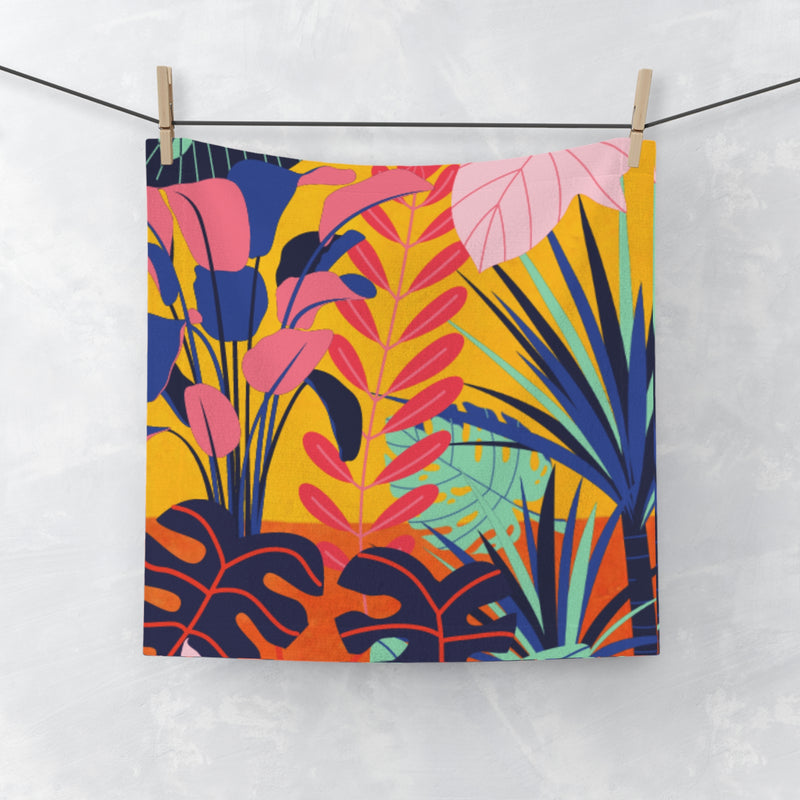 Tropical Jungle Vibes Face Towel